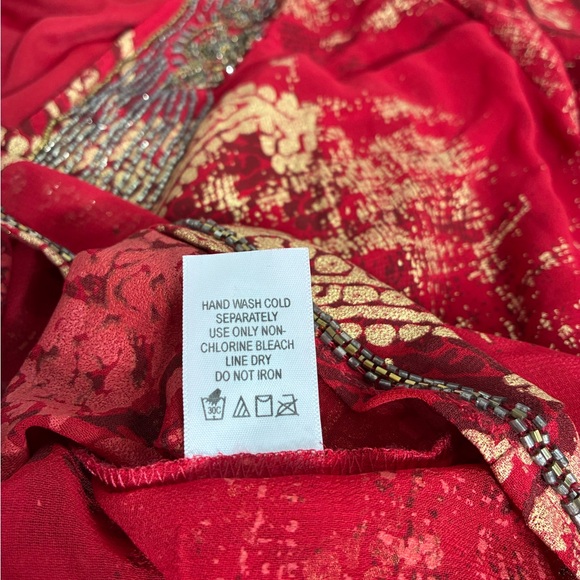 Roaman’s Red and Gold Paisley Top Size 22W NEW - Picture 12 of 12